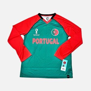 Portugal 2022 FIFA World Cup Qatar Team Shirt Long Sleeve Size Large